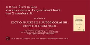 Présentation du Dictionnaire de l’autobiographie. Ecritures de soi de langue française.