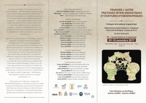 Traduire l’autre : pratiques interlinguistiques et écritures ethnographiques