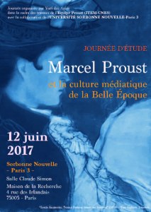 Journée d’étude : Marcel Proust et la culture médiatique de la Belle Époque