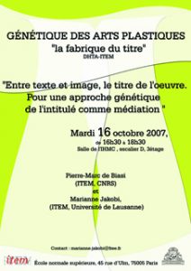 « La fabrique du titre »