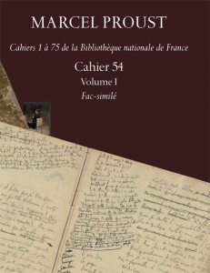 Edition diplomatique du Cahier 54 de Marcel Proust