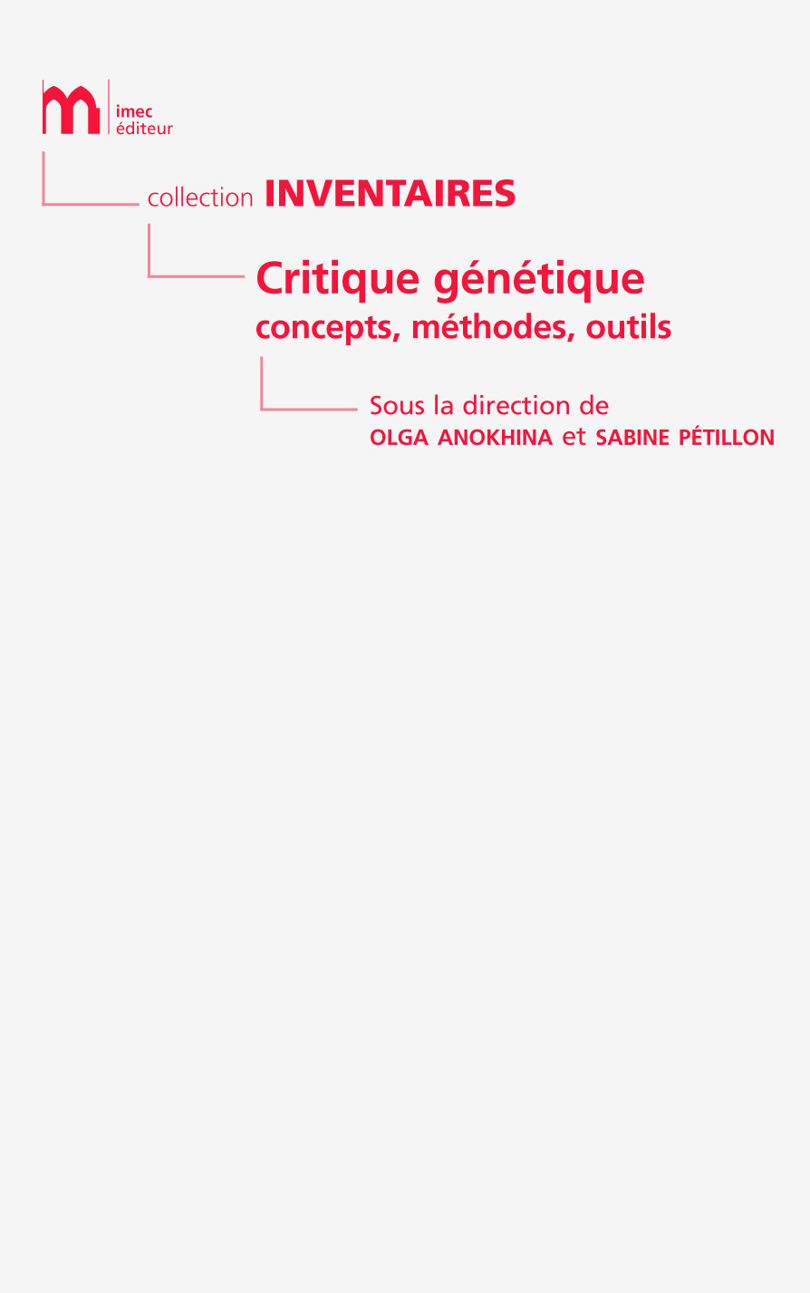 Critique génétique. Concepts, méthodes, outils.