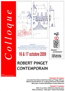« Robert Pinget Contemporain »
