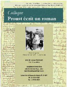 Colloque franco-brésilien, « Proust écrit un roman »