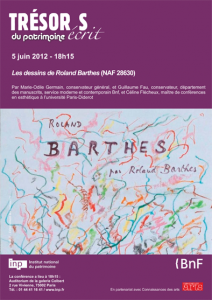 Marie-Odile Germain et Guillaume Fau : Les dessins de Roland Barthes