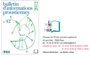 Bulletin d’Informations proustiennes n° 42, 2012