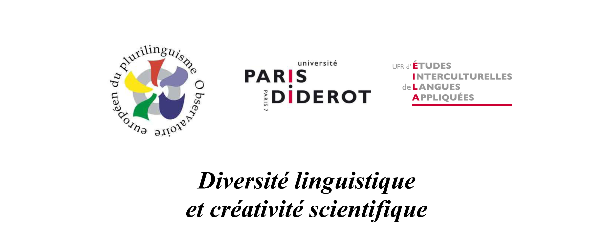 Journée d’études : Diversité linguistique et créativité scientifique