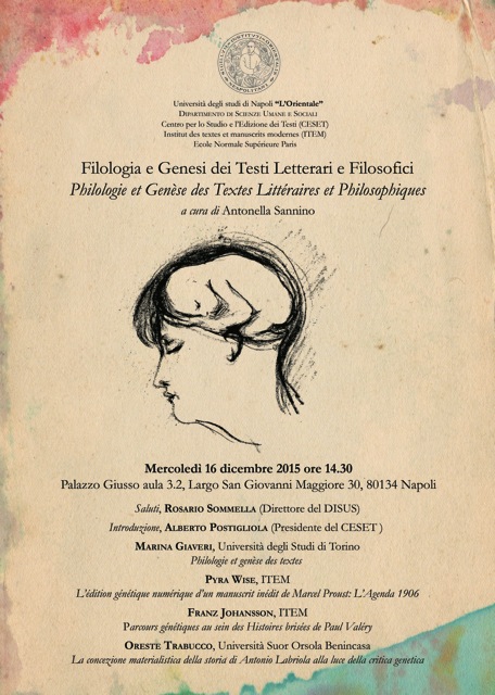 Philologie et genèse des textes littéraires et philosophiques/ Filologia e Genesi dei Testi Letterari e Filosofici