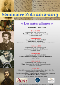 Zola  – « Les naturalismes » / 2012 – 2013