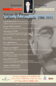 Journée d’étude « Autour de Proust : L’affaire Dreyfus, coda (1906-1914) »