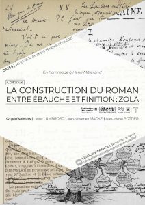 La construction du roman. Entre ébauche et finition : Zola (2021)
