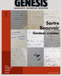 Présentation de « Genesis » n° 53 : « Sartre – Beauvoir »