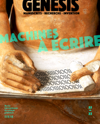 Rudolf Mahrer (Université de Lausanne) et Jean-Louis Lebrave (ITEM), Présentation de Genesis n°55, « Machines à écrire »