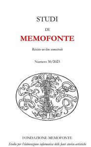 STUDI DI MEMOFONTE Rivista on-line semestrale Numero 30/2023