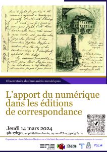 L’apport du numérique dans les éditions de correspondance