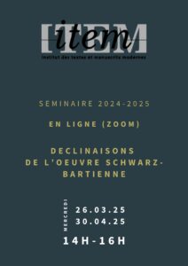 Séminaire Schwarz-Bart / 2024-2025