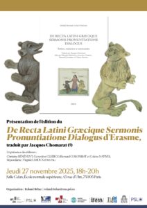 Présentation de l’édition du De Recta Latini Græcique Sermonis Pronuntiatione Dialogus d’Érasme, traduit par Jacques Chomarat